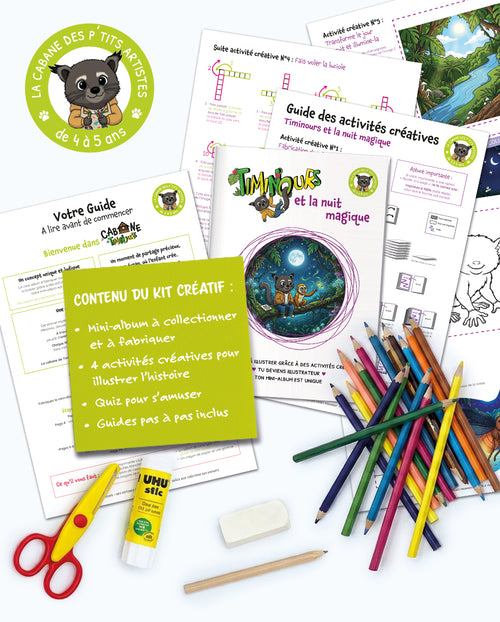 Kit Créatif Enfant à imprimer | La nuit | Activité sans écran 4-5 ans
