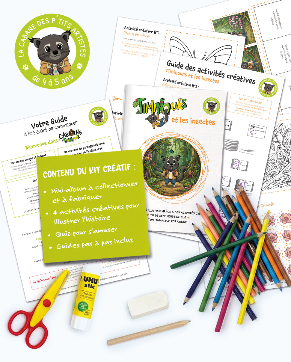 Kit Créatif Enfant à imprimer | Les Insectes | Activité sans écran 4-5 ans