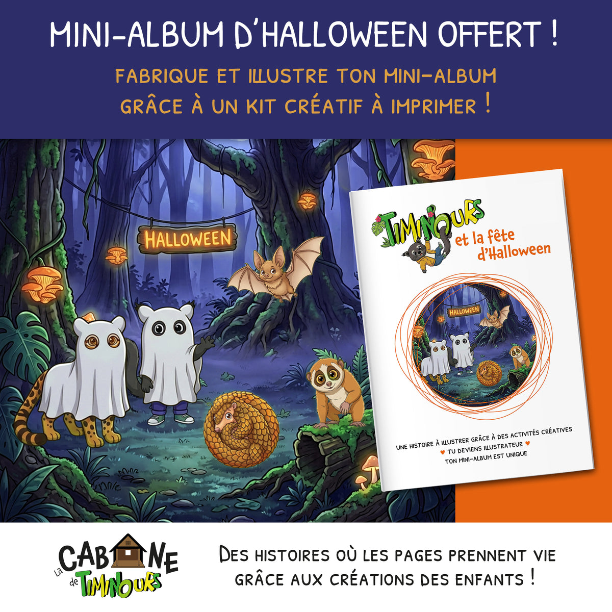 Kit Créatif Enfant à imprimer | Halloween | Activité sans écran à partir de 4 ans