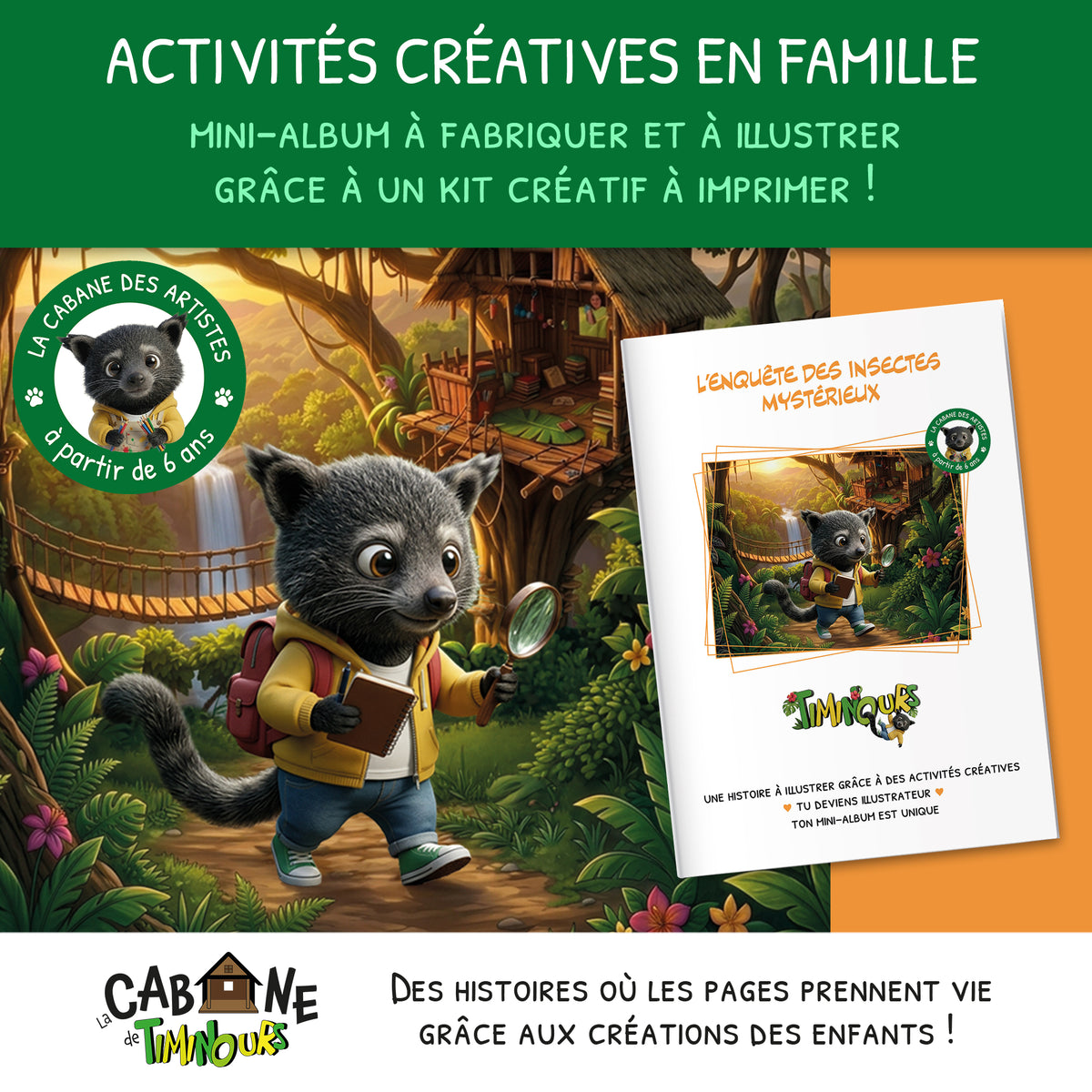 Kit Créatif Enfant à imprimer | Les insectes | Activité sans écran à partir de 6 ans