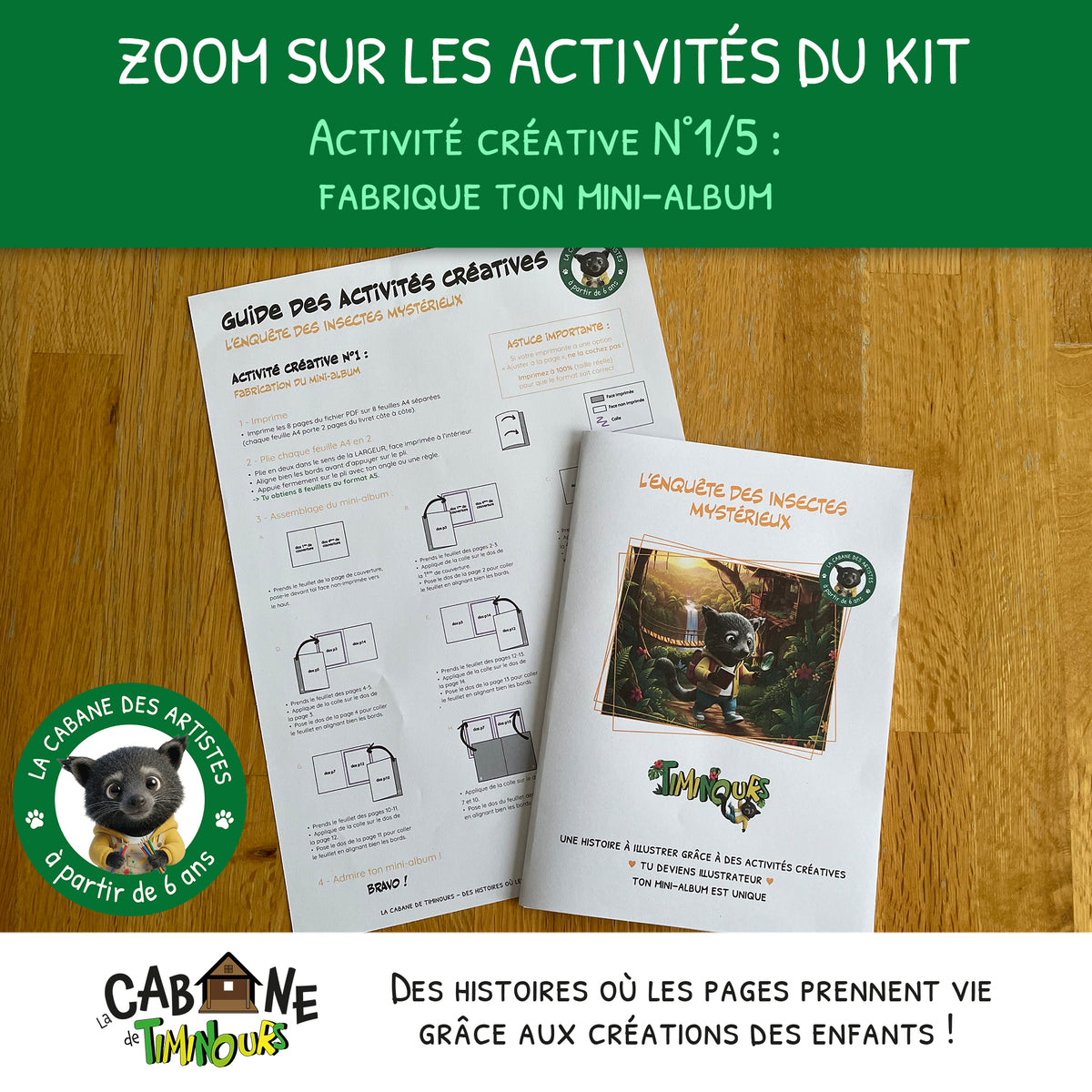 Kit Créatif Enfant à imprimer | Les insectes | Activité sans écran à partir de 6 ans