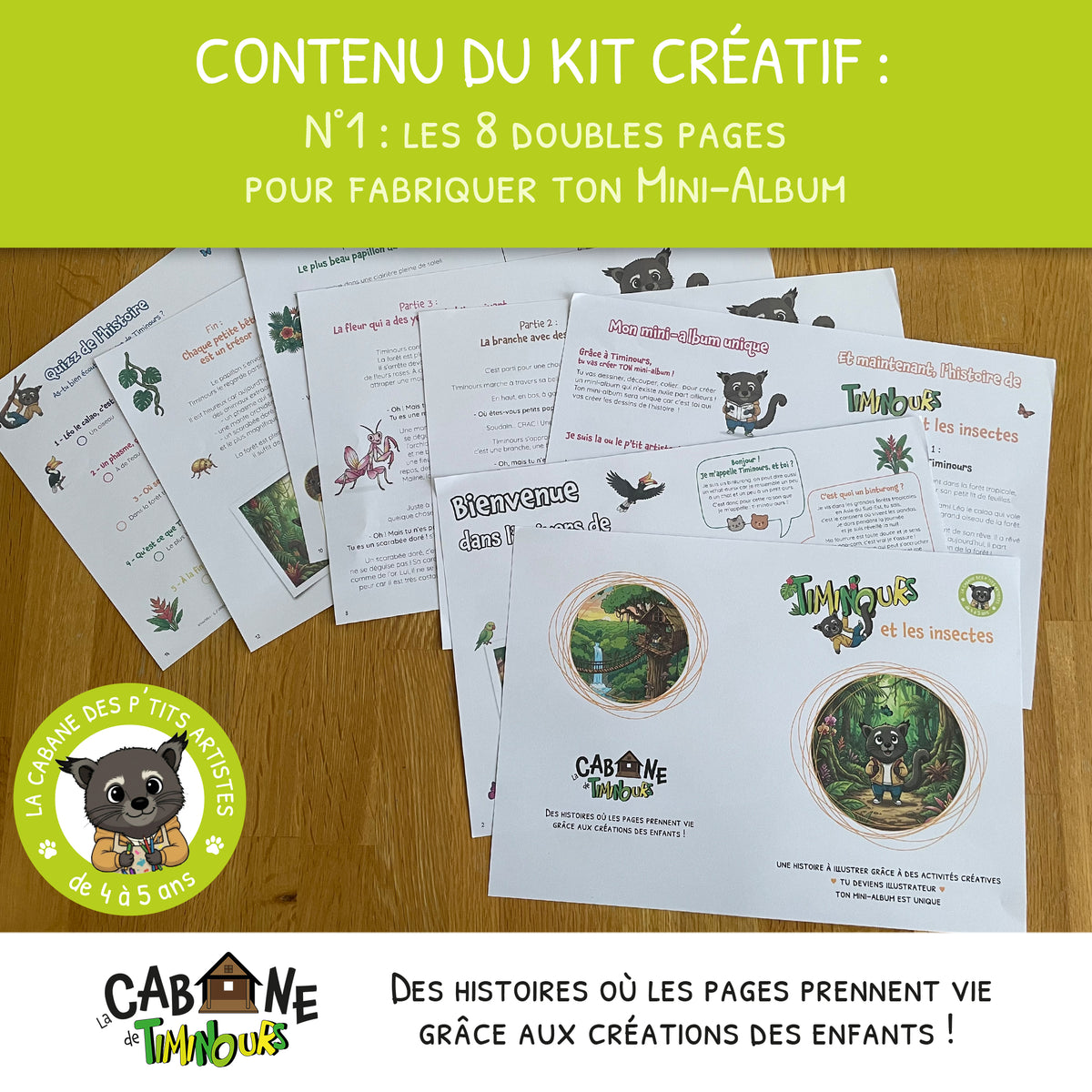 Kit Créatif Enfant à imprimer | Les Insectes | Activité sans écran 4-5 ans