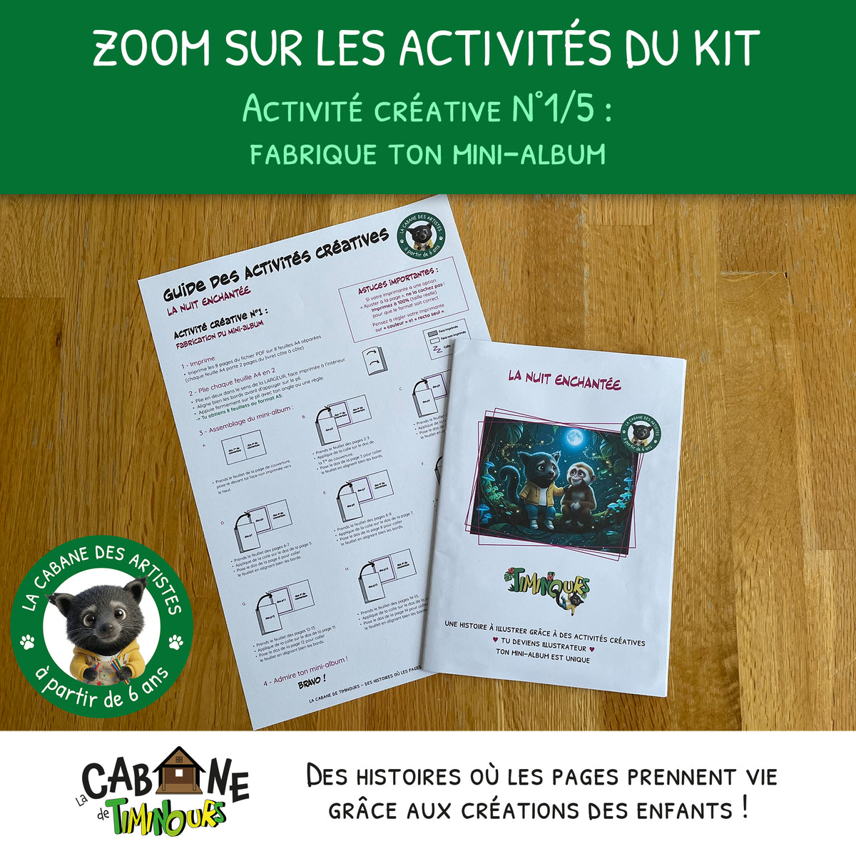 Kit Créatif Enfant à imprimer | La Nuit | Activité sans écran à partir de 6 ans