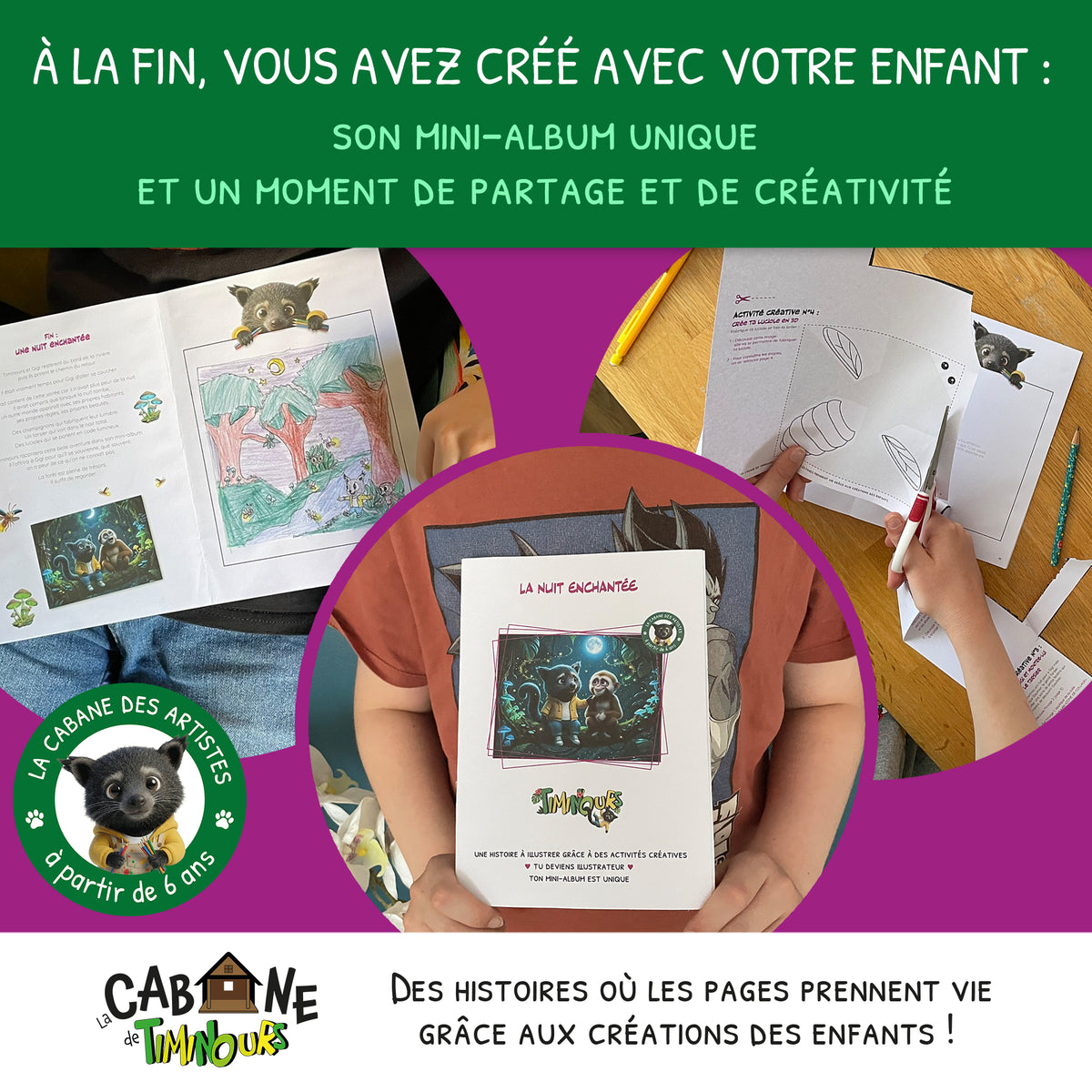 Kit Créatif Enfant à imprimer | La Nuit | Activité sans écran à partir de 6 ans