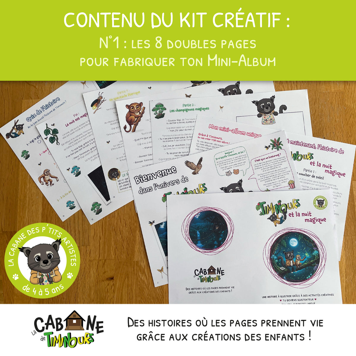 Kit Créatif Enfant à imprimer | La nuit | Activité sans écran 4-5 ans