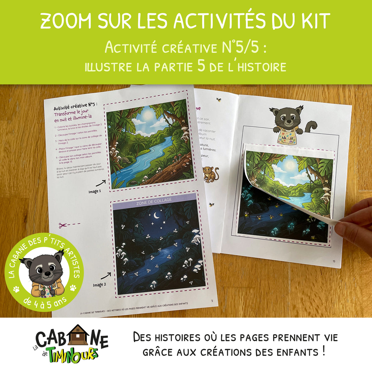 Kit Créatif Enfant à imprimer | La nuit | Activité sans écran 4-5 ans