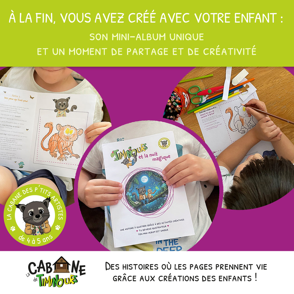 Kit Créatif Enfant à imprimer | La nuit | Activité sans écran 4-5 ans